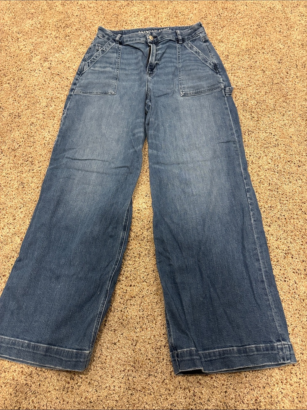 Women’s Wide-Leg Blue Denim Jeans